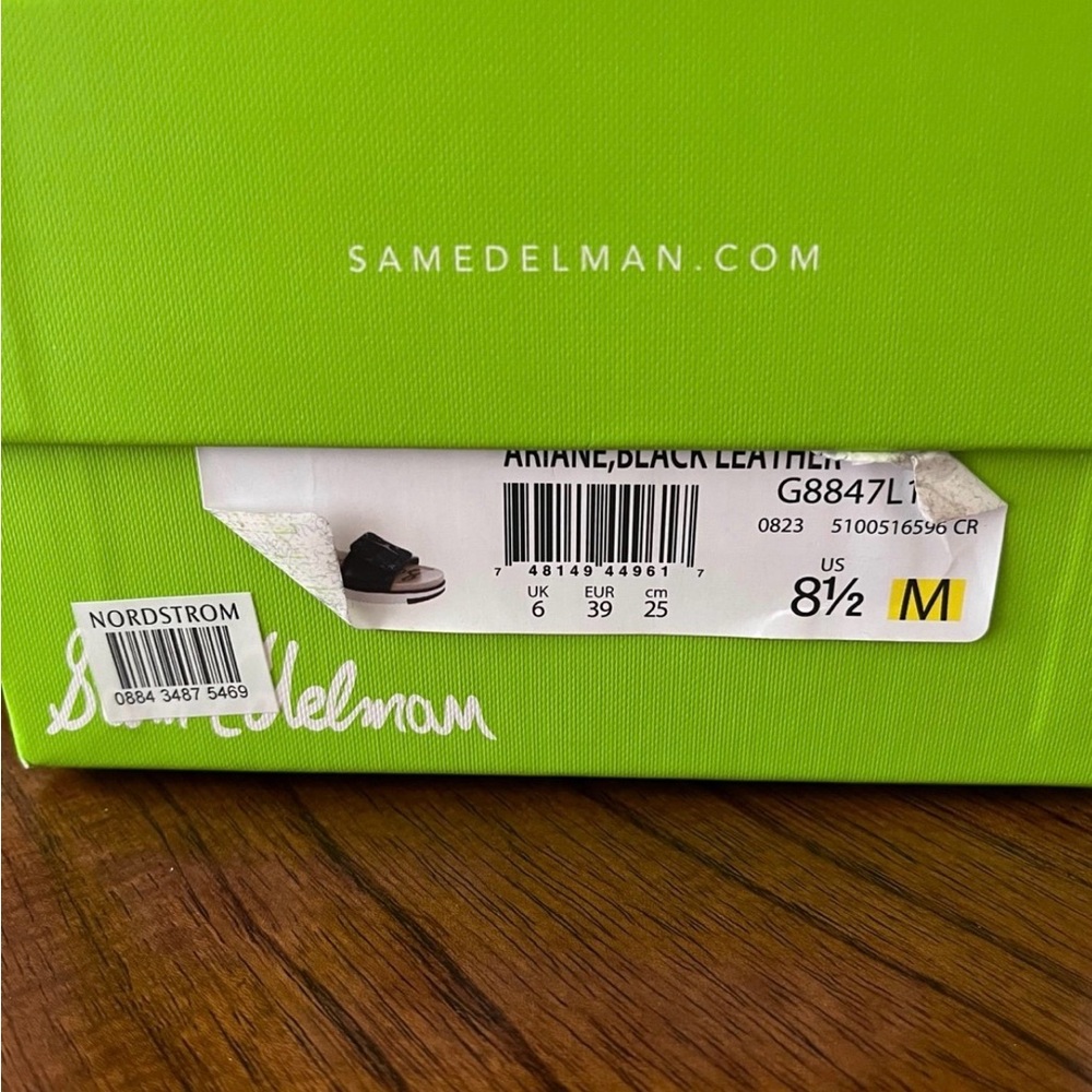 Sam Edelman Black Slide Sandals with Buckle - Picture 7 of 8